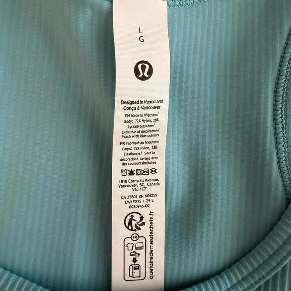NWT Lululemon Power Pivot Training Tank Top - Washed Blue - Size L - Picture 6 of 6